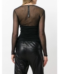 Женский черный свитер с круглым вырезом от Serien°Umerica