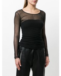 Женский черный свитер с круглым вырезом от Serien°Umerica