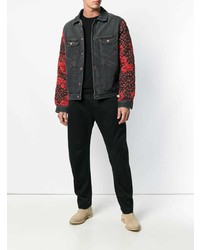 Мужской черный свитер с круглым вырезом от Isabel Marant