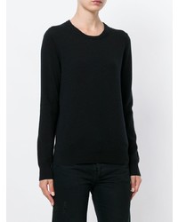 Женский черный свитер с круглым вырезом от N.Peal