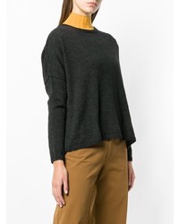 Женский черный свитер с круглым вырезом от Masscob