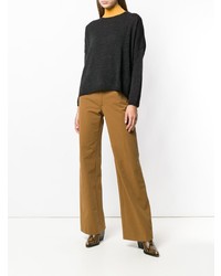 Женский черный свитер с круглым вырезом от Masscob