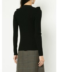 Женский черный свитер с круглым вырезом от Le Ciel Bleu