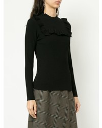 Женский черный свитер с круглым вырезом от Le Ciel Bleu