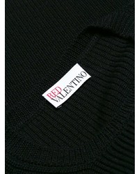 Женский черный свитер с круглым вырезом от RED Valentino