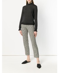 Женский черный свитер с круглым вырезом от Luisa Cerano