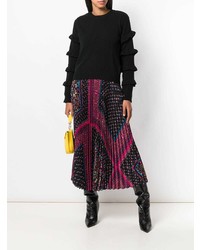 Женский черный свитер с круглым вырезом от RED Valentino