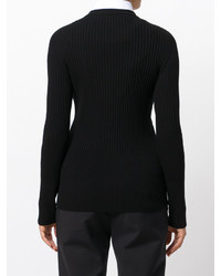 Женский черный свитер с круглым вырезом от Philipp Plein