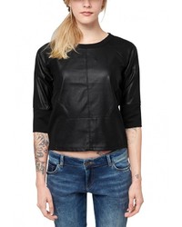 Женский черный свитер с круглым вырезом от s.Oliver Denim