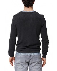 Мужской черный свитер с круглым вырезом от s.Oliver Denim
