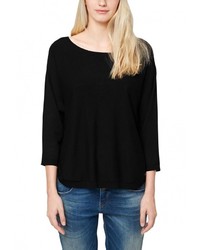 Женский черный свитер с круглым вырезом от s.Oliver Denim