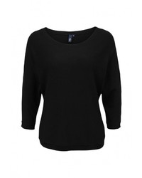 Женский черный свитер с круглым вырезом от s.Oliver Denim