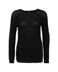 Женский черный свитер с круглым вырезом от s.Oliver Denim
