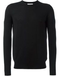 Мужской черный свитер с круглым вырезом от Salvatore Ferragamo