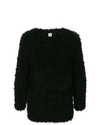 Мужской черный свитер с круглым вырезом от SASQUATCHfabrix.