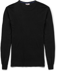 Мужской черный свитер с круглым вырезом от Schiesser