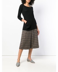 Женский черный свитер с круглым вырезом от Y's