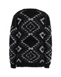 Женский черный свитер с круглым вырезом от Sela