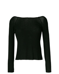 Женский черный свитер с круглым вырезом от Serien°Umerica