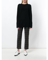 Женский черный свитер с круглым вырезом от Belstaff