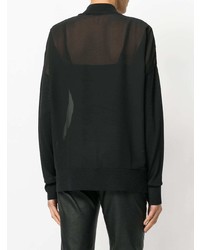 Женский черный свитер с круглым вырезом от Versace Jeans