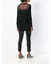 Женский черный свитер с круглым вырезом от Diesel