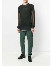 Мужской черный свитер с круглым вырезом от Lost & Found Ria Dunn