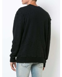 Мужской черный свитер с круглым вырезом от Amiri