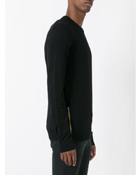 Мужской черный свитер с круглым вырезом от Balmain