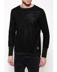 Мужской черный свитер с круглым вырезом от Sixth June