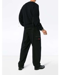 Мужской черный свитер с круглым вырезом от Ann Demeulemeester