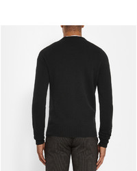 Мужской черный свитер с круглым вырезом от Tomas Maier