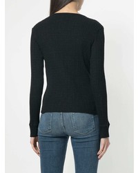Женский черный свитер с круглым вырезом от Simon Miller