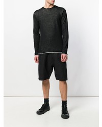 Мужской черный свитер с круглым вырезом от Isabel Benenato