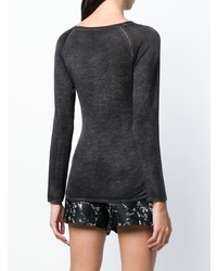 Женский черный свитер с круглым вырезом от Avant Toi