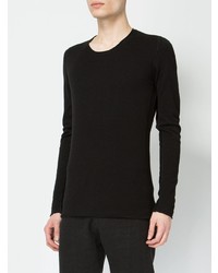 Мужской черный свитер с круглым вырезом от Label Under Construction