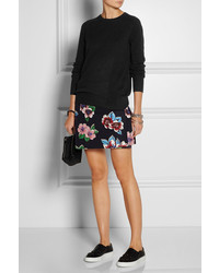 Женский черный свитер с круглым вырезом от Equipment