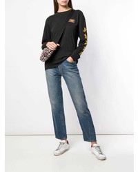 Женский черный свитер с круглым вырезом от 6397