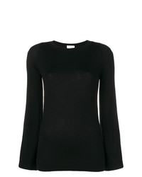 Женский черный свитер с круглым вырезом от Snobby Sheep