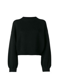 Женский черный свитер с круглым вырезом от Societe Anonyme