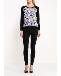 Женский черный свитер с круглым вырезом от Stella