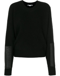 Женский черный свитер с круглым вырезом от Stella McCartney