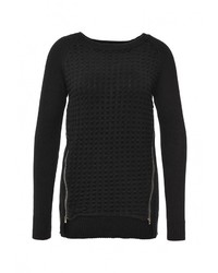 Женский черный свитер с круглым вырезом от Stella