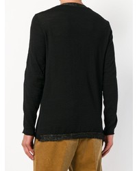 Мужской черный свитер с круглым вырезом от Transit