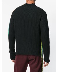 Мужской черный свитер с круглым вырезом от Paura