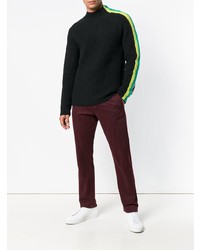 Мужской черный свитер с круглым вырезом от Paura