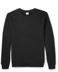 Мужской черный свитер с круглым вырезом от Sunspel