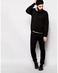 Мужской черный свитер с круглым вырезом от G Star