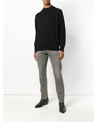 Мужской черный свитер с круглым вырезом от Givenchy