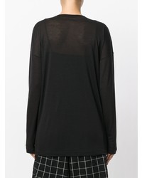 Женский черный свитер с круглым вырезом от Isabel Benenato